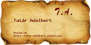 Tatár Adalbert névjegykártya
